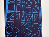 an image of a book with a picture of a blue pattern on it