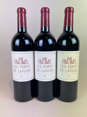 3 btls Les Forts de Latour 2008 - Pauillac (ELT - TVA récupé…