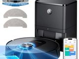 an image of a robotic vacuum cleaner with a remote control