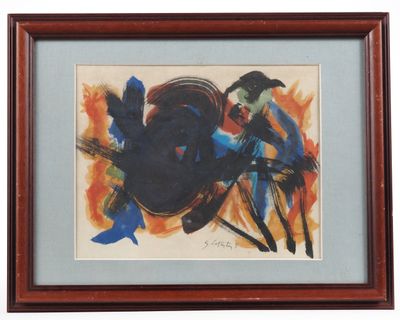 une image représentant un tableau où l'on voit un homme et une femme assis sur une chaise