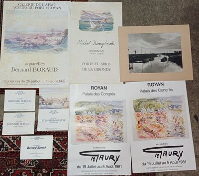 Lot : ensemble de huit affiches d'exposition, notament par B…