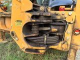 a close up of the front end of a construction vehicle