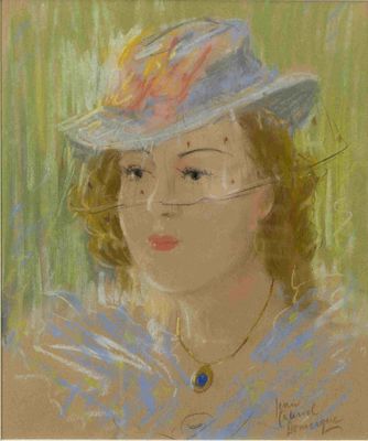 JEAN GABRIEL DOMERGUE (1899-1962) Parisienne élégante