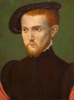 un tableau représentant un homme à la barbe rousse et au chapeau noir
