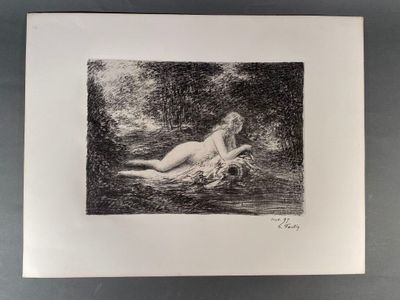 une image représentant le dessin d'une femme allongée par terre