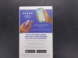 a sign advertising a mobile phone with the app on it