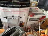 a toaster and a toaster sitting on a table