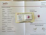 une photo d'un certificat sur laquelle figure l'image d'un diamant rose