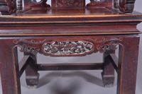 CHINE, 1e moitié du XXème siècle, Paire de fauteuils en bois… (photo 4)