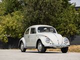 a white vw beetle parked on the side of the road