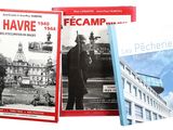 trois livres sur un fond blanc, avec la photo d'un homme en costume-cravate