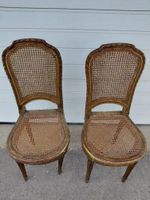 Paire de chaises en bois doré, assise et dossier cannés doré… (photo 3)