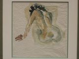 a picture of a painting of a nude woman in a frame
