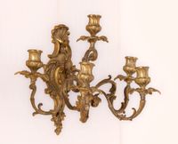 Paire d'appliques à cinq lumières en bronze. (photo 3)