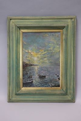 a picture of a painting on the wall of a room