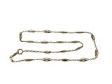 a close up of a chain with a clasp on a white background