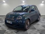 a picture of a small blue car on a checkered floor