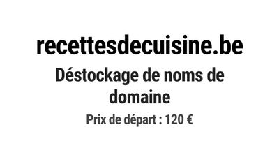 Nom de domaine recettesdecuisine.