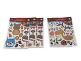 deux sachets d'autocollants de Noël avec différents motifs