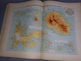 an open book with a map of the british isles on it