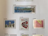 a picture of a collection of stamps on a wall