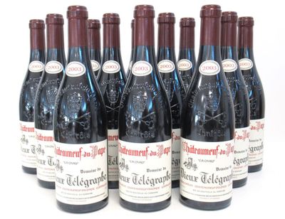 12 Blles CHATEAUNEUF DU PAPE "La Crau" mise Dom. du Vieux Té… - Photo 1