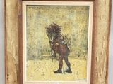 une image représentant un tableau où l'on voit un homme portant un panier de fleurs