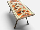 a table with a design on it on a white background