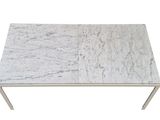 white marble top coffee table with chrome legs