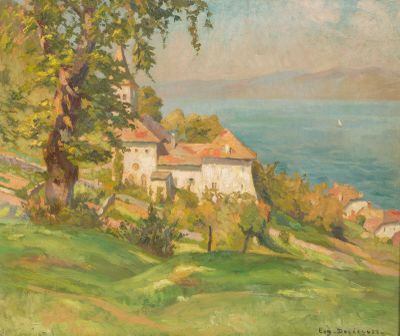 Eugène DELECLUSE (1882-1972) Le presbytère du Maillerie près…