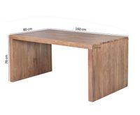 Bureau NASIK - en sheesham massif naturel - dimensions: 160x… (photo 2)