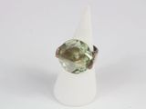 sterling silver ring with a green tourmaline stone