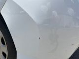 a close up of a car ' s front bumper with a cat on it