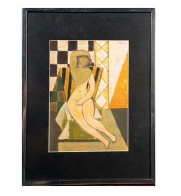 l'image d'un tableau représentant une femme nue assise sur une chaise