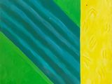 an image of a painting of a green and yellow strip