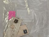 a plastic bag with a lot of items inside of it