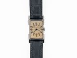 an image of a wrist watch with a black leather strap
