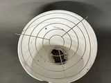 a ceiling fan that is hanging from the ceiling