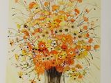 a picture of a painting of flowers in a vase
