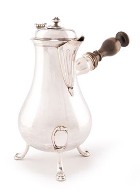GRANDE CHOCOLATIERE en argent, PARIS 1779-1780 par Joseph-Théodore VAN - Photo 1