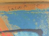a painting of a pair of glasses painted on the wall