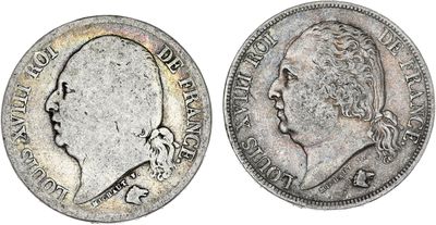 une pièce d'argent portant une tête d'homme