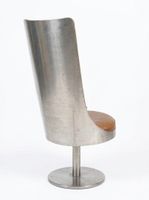 Chaise pivotante à fût tubulaire, socle discoïdal à trous de… (photo 4)
