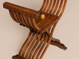 an image of a wooden chair with a wooden seat