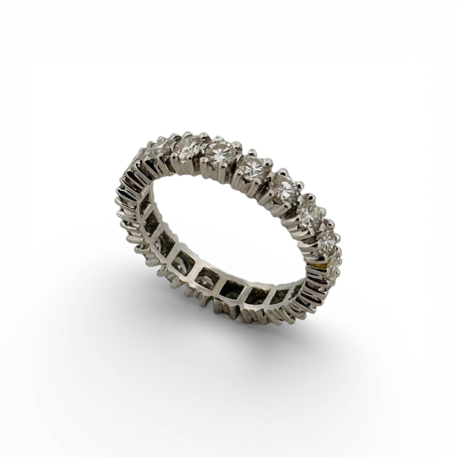 American wedding ring in 18K (750 thousandths) white gol... - 85750686 ...