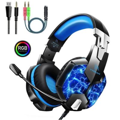 a close up of a pair of headphones with a microphone