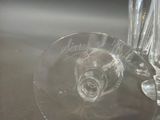a wine glass that has been left on the table