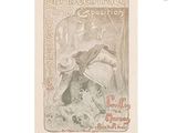 an old book with a drawing of a man on a horse