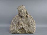 an image of a statue of a woman holding her hands together