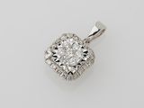 a white gold diamond pendant